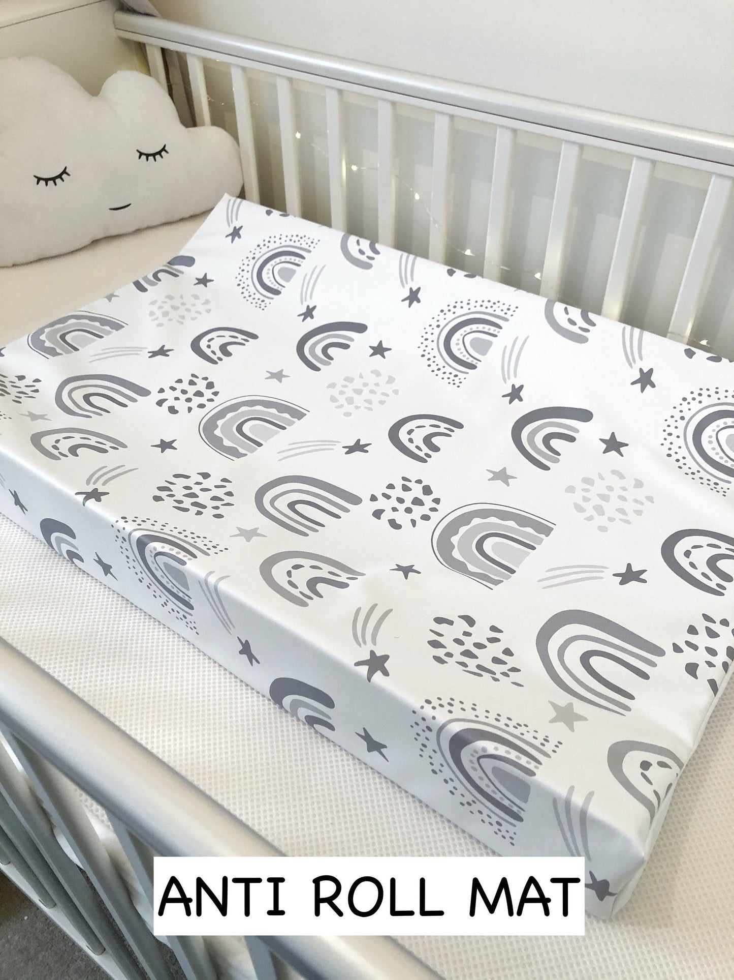 Grey Rainbow - Baby Changing Mat