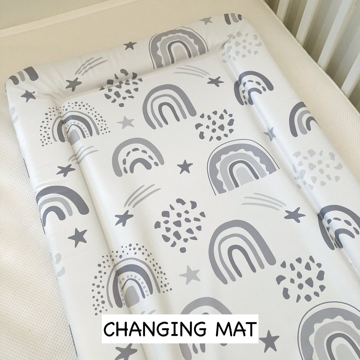 Grey Rainbow - Baby Changing Mat