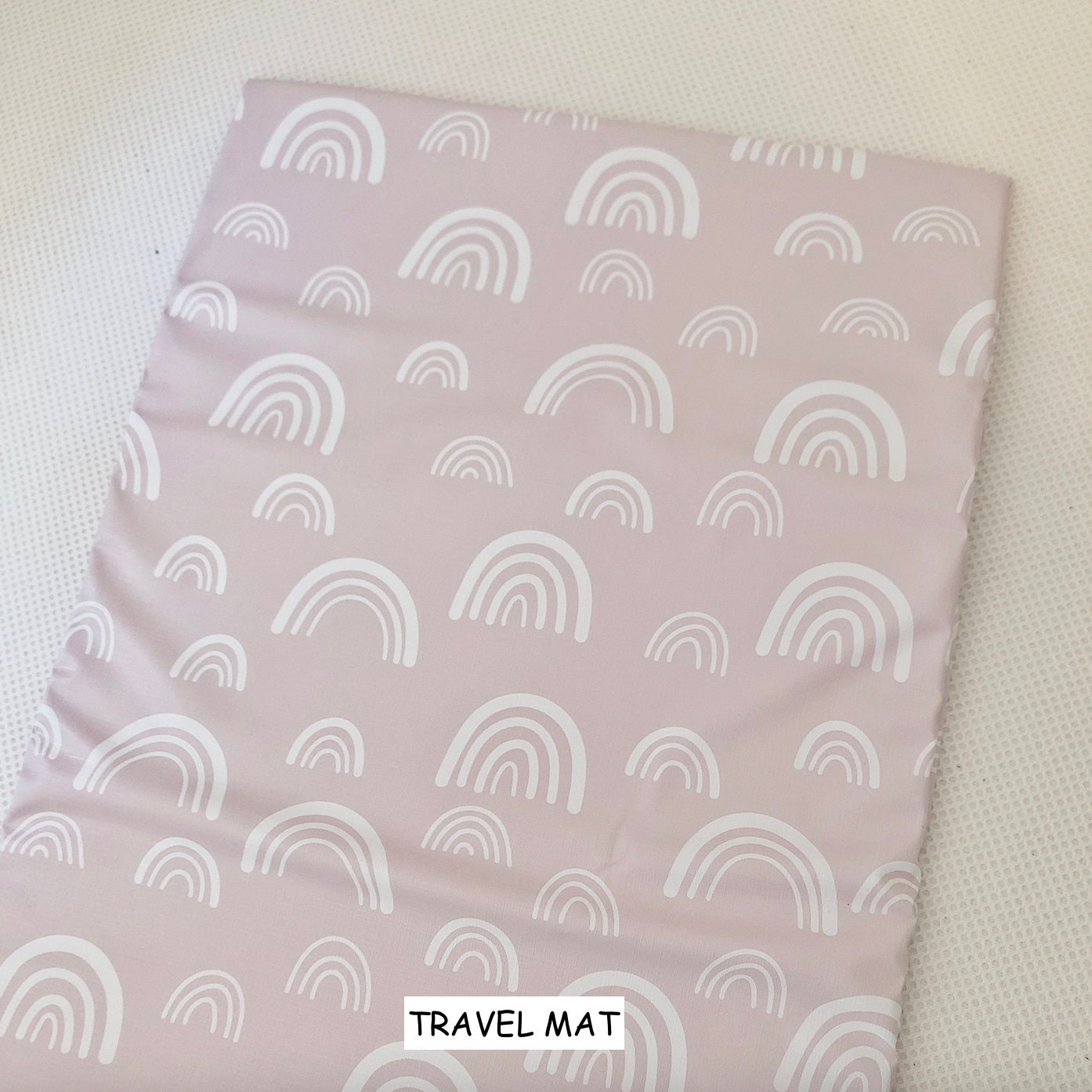 Pink & White Rainbows - Baby Changing Mat