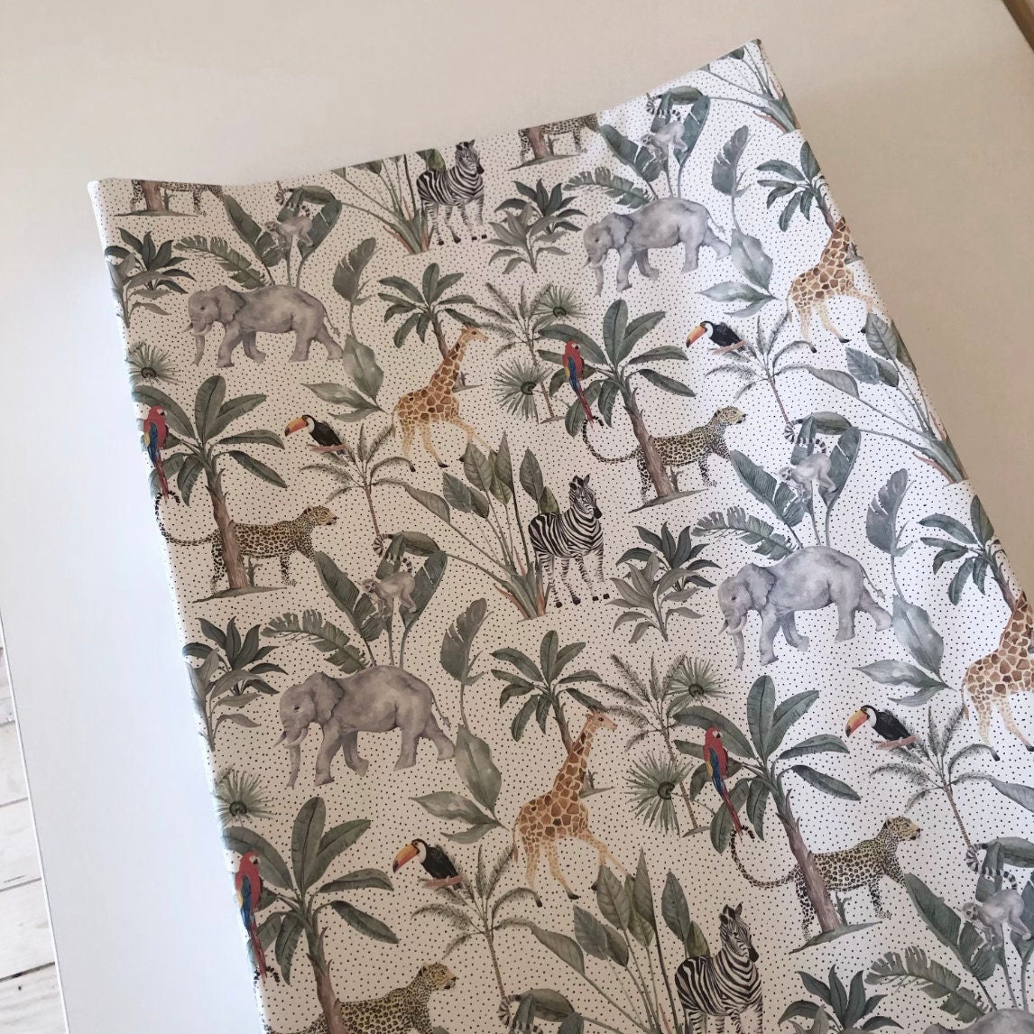 Baby Changing Mat - Safari Jungle Spots, Nappy Changing Mat, Waterproof Mat, Baby Gift, Wedge Changing Mat, Safari Animal Nursery Decor
