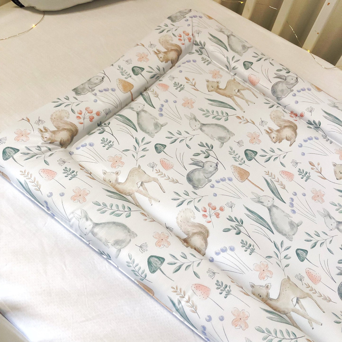 Sketched Woodland Animals - Baby Changing Mat