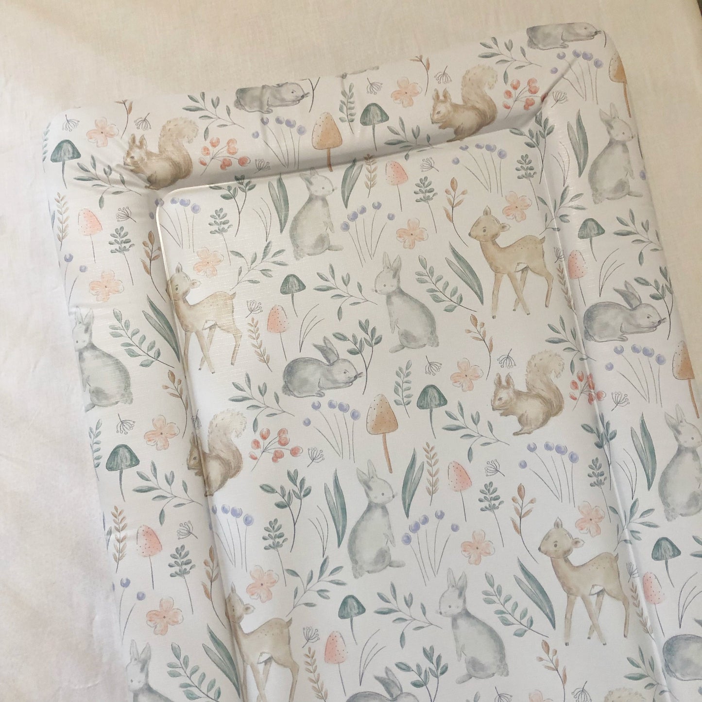 Sketched Woodland Animals - Baby Changing Mat