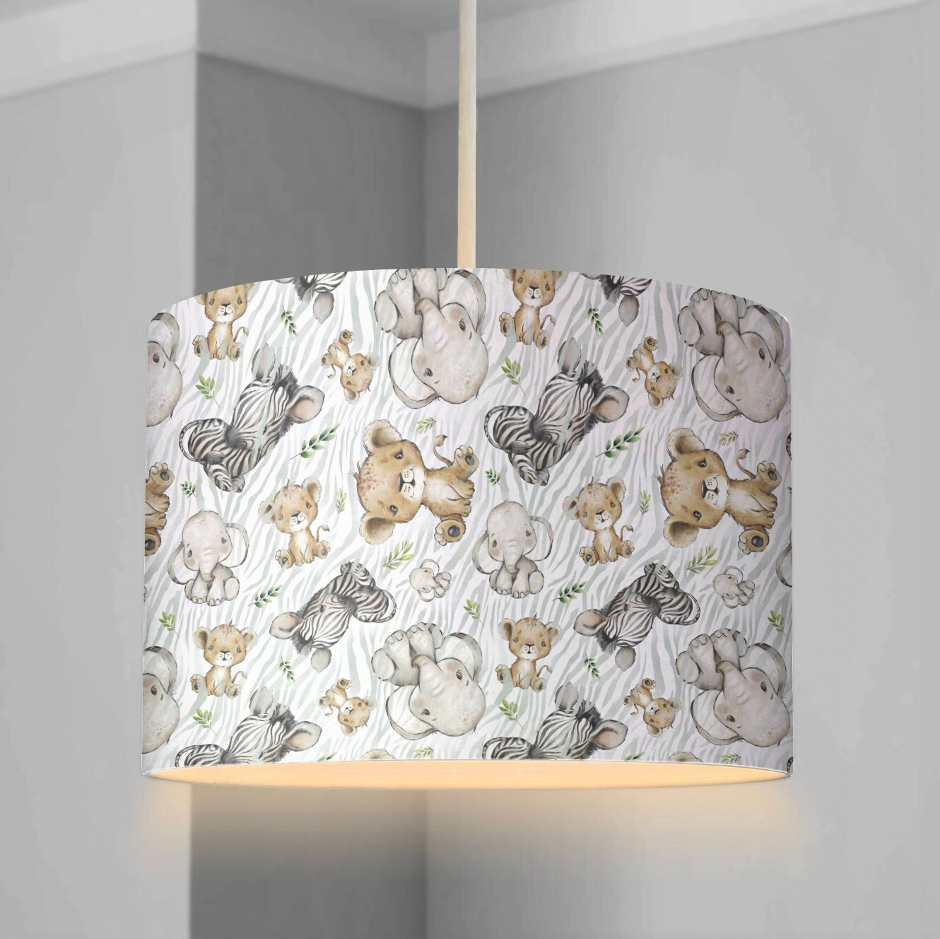 African Safari Animal - Lampshade