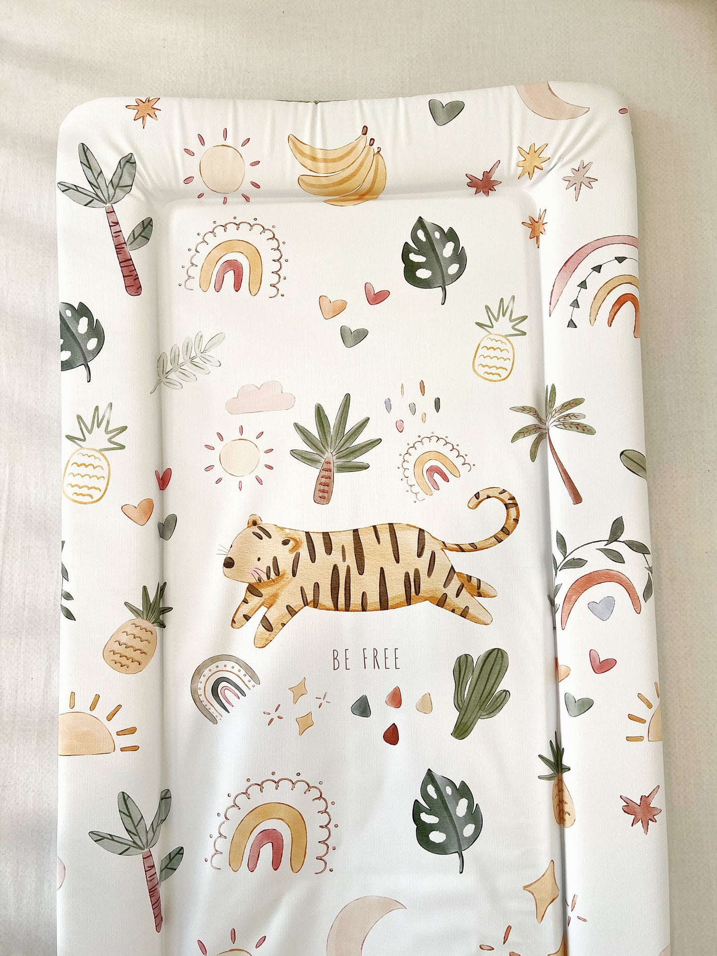 Safari Tiger 'Be Free' - Baby Changing Mat