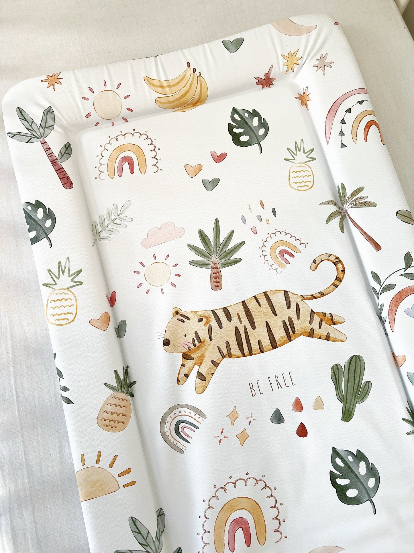 Safari Tiger 'Be Free' - Baby Changing Mat