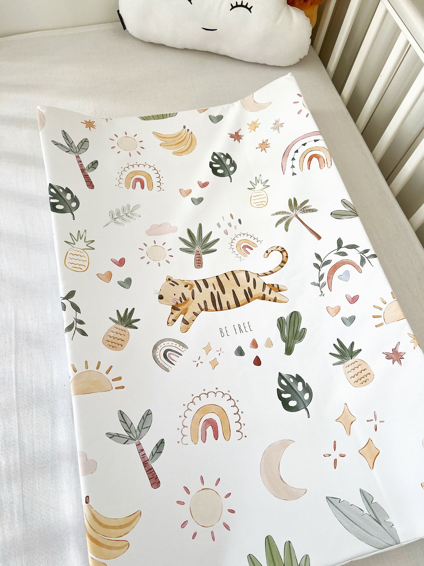 Safari Tiger 'Be Free' - Baby Changing Mat