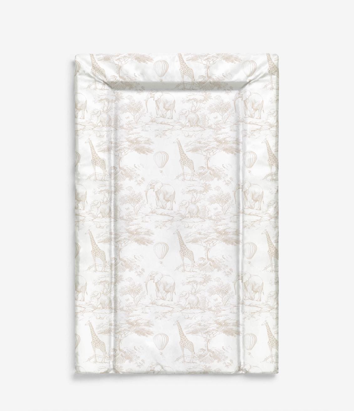 Chinoiserie Toile de Jouy Safari, Beige - Baby Changing Mat