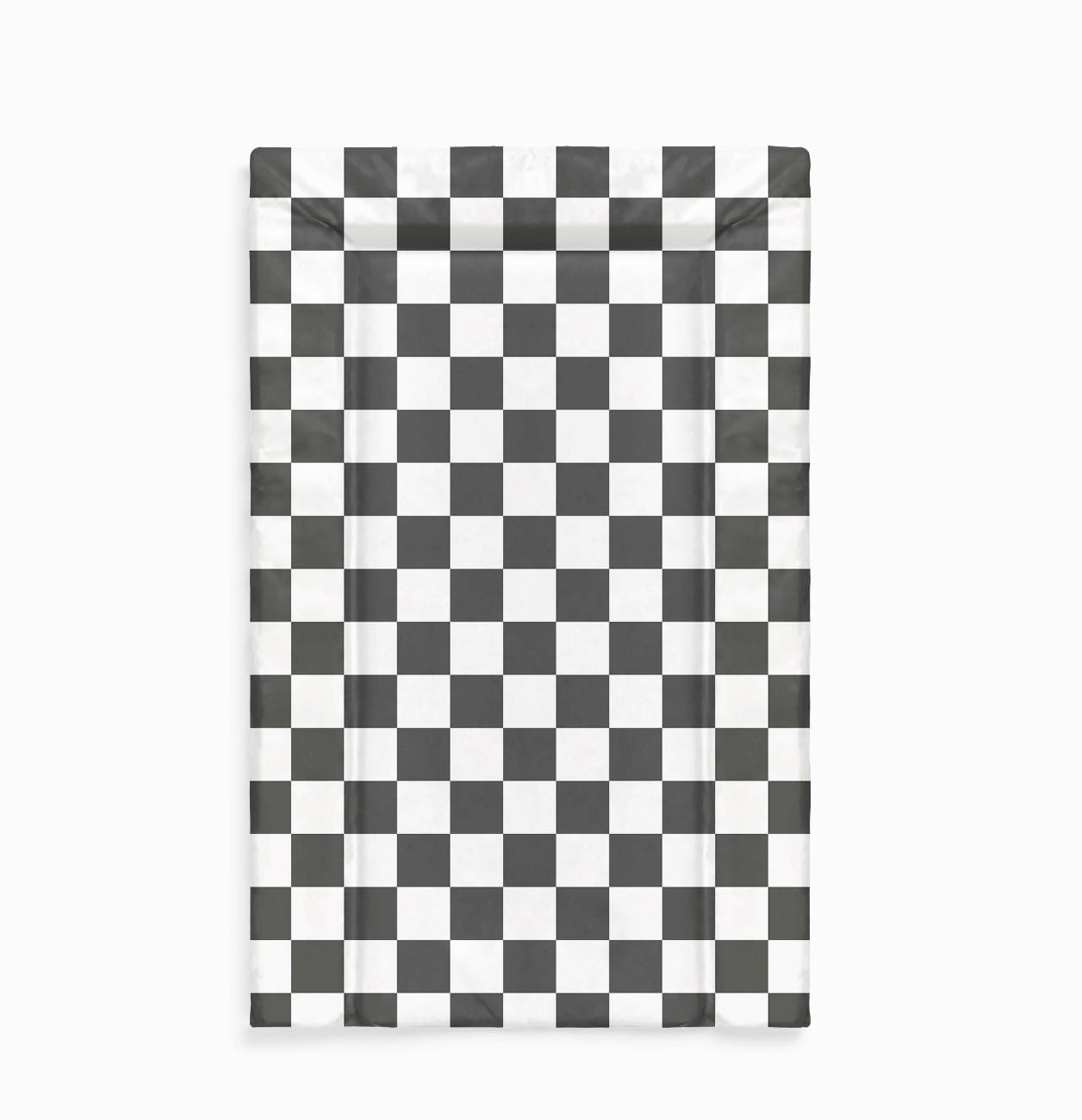Baby Changing Mat - (Almost) Black and White Check, Nappy Changing Mat, Waterproof Mat, Baby Gift, Wedge Changing Mat, Checkered Decor