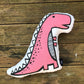 Dinosaur, Pink - Plush Pillow