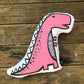 Dinosaur, Pink - Plush Pillow