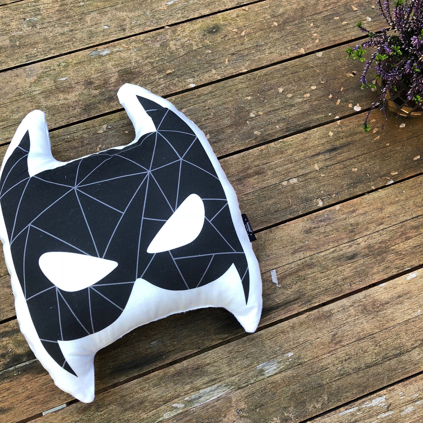Nursery Cushion, Bat pillow, Plush Bat, Monochrome Pillow, Children's Room Decor, Gift for Kids, Monochrome nursery, baby gifts
