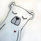 White Bear with Red Heart - Plush Pillow
