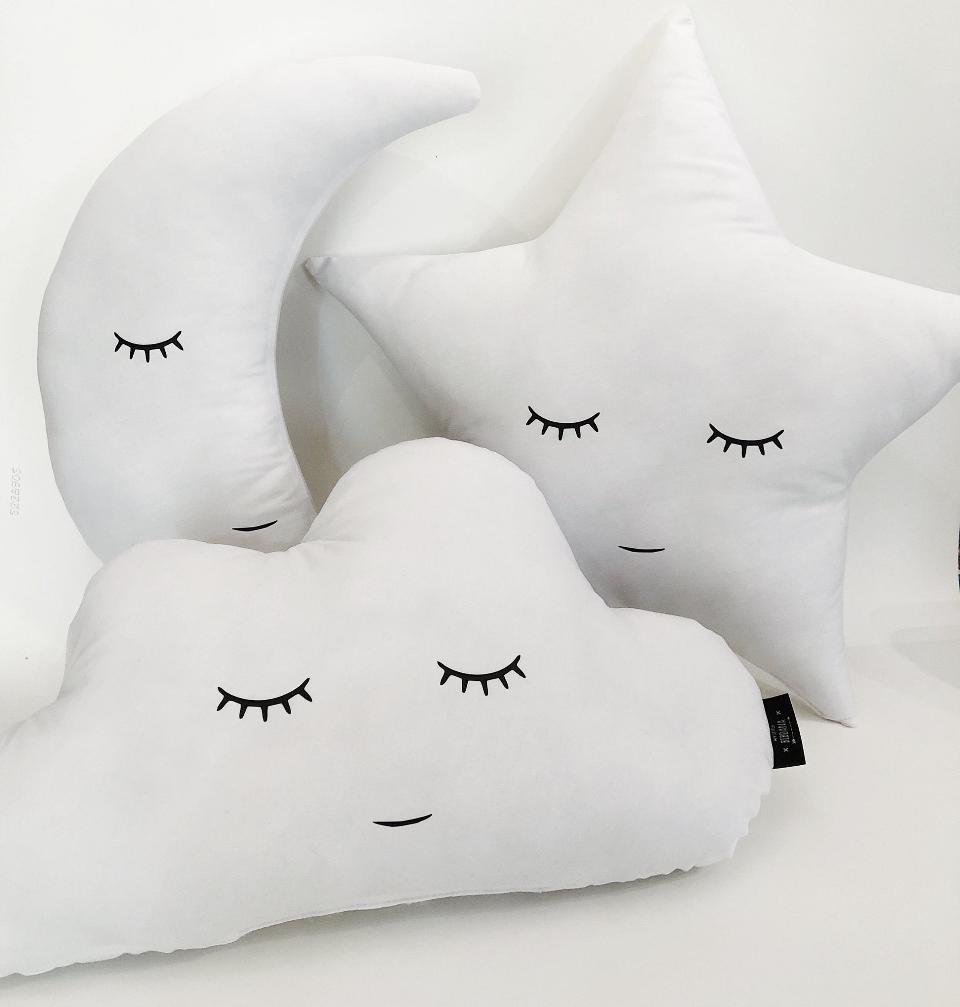 Sleepy Star, Moon, Cloud - Plush Pillow