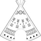 White Teepee - Plush Pillow
