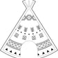 White Teepee - Plush Pillow
