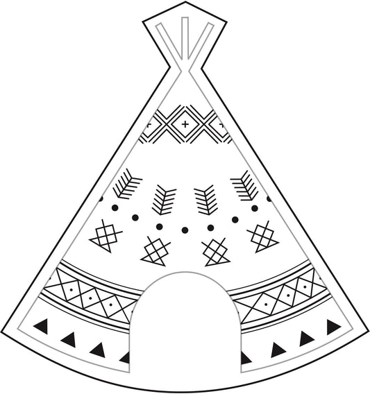 White Teepee - Plush Pillow