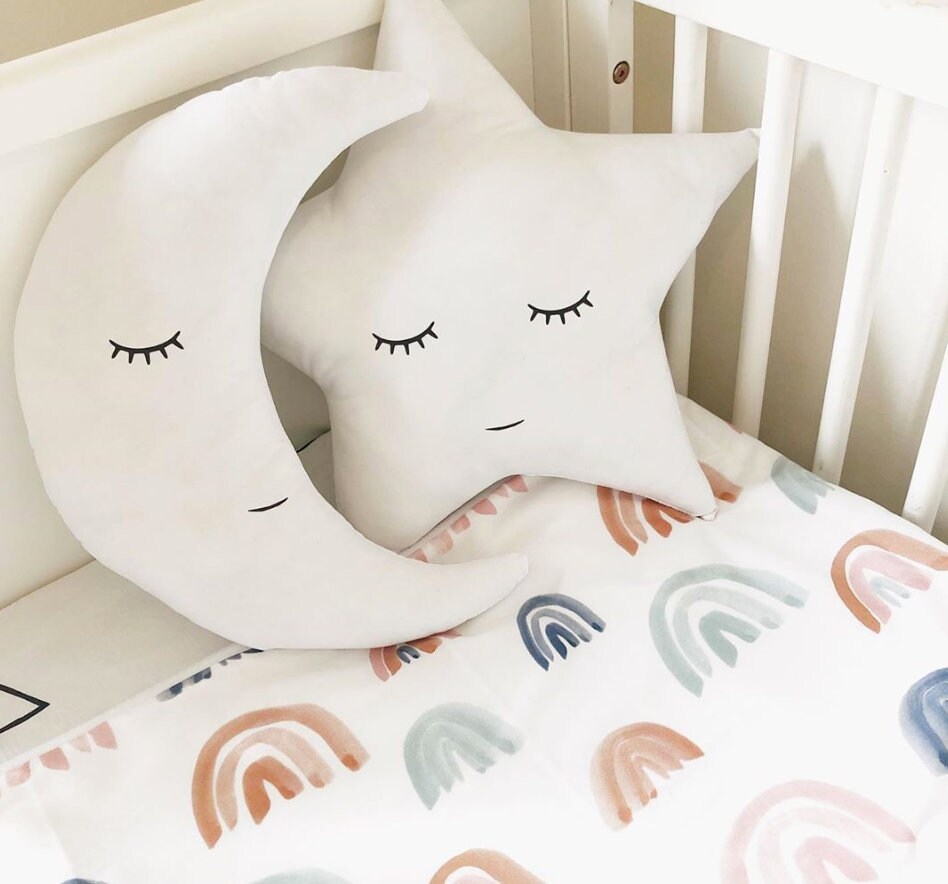 Sleepy Star, Moon, Cloud - Plush Pillow