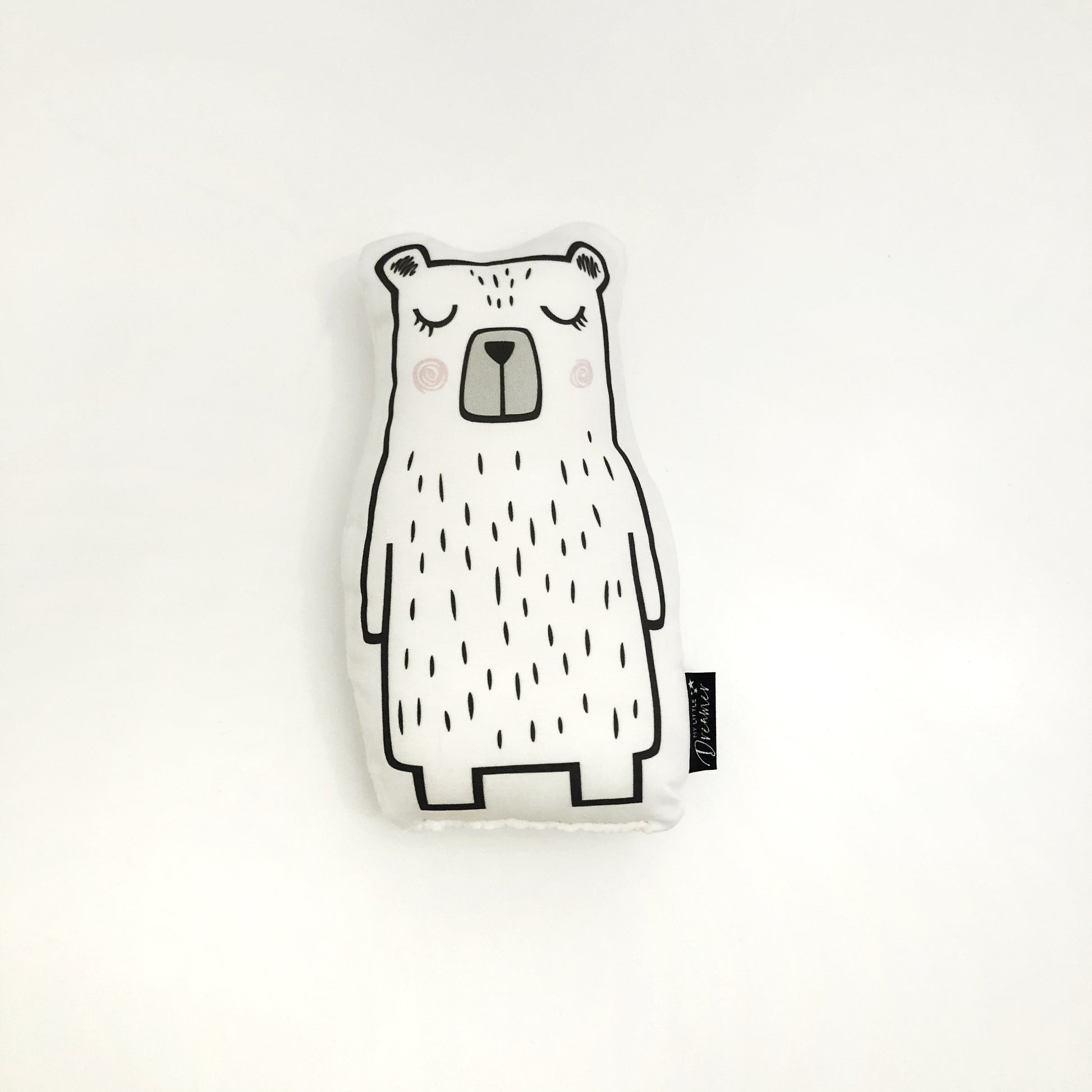Rattle - White Bear - Plush Pillow