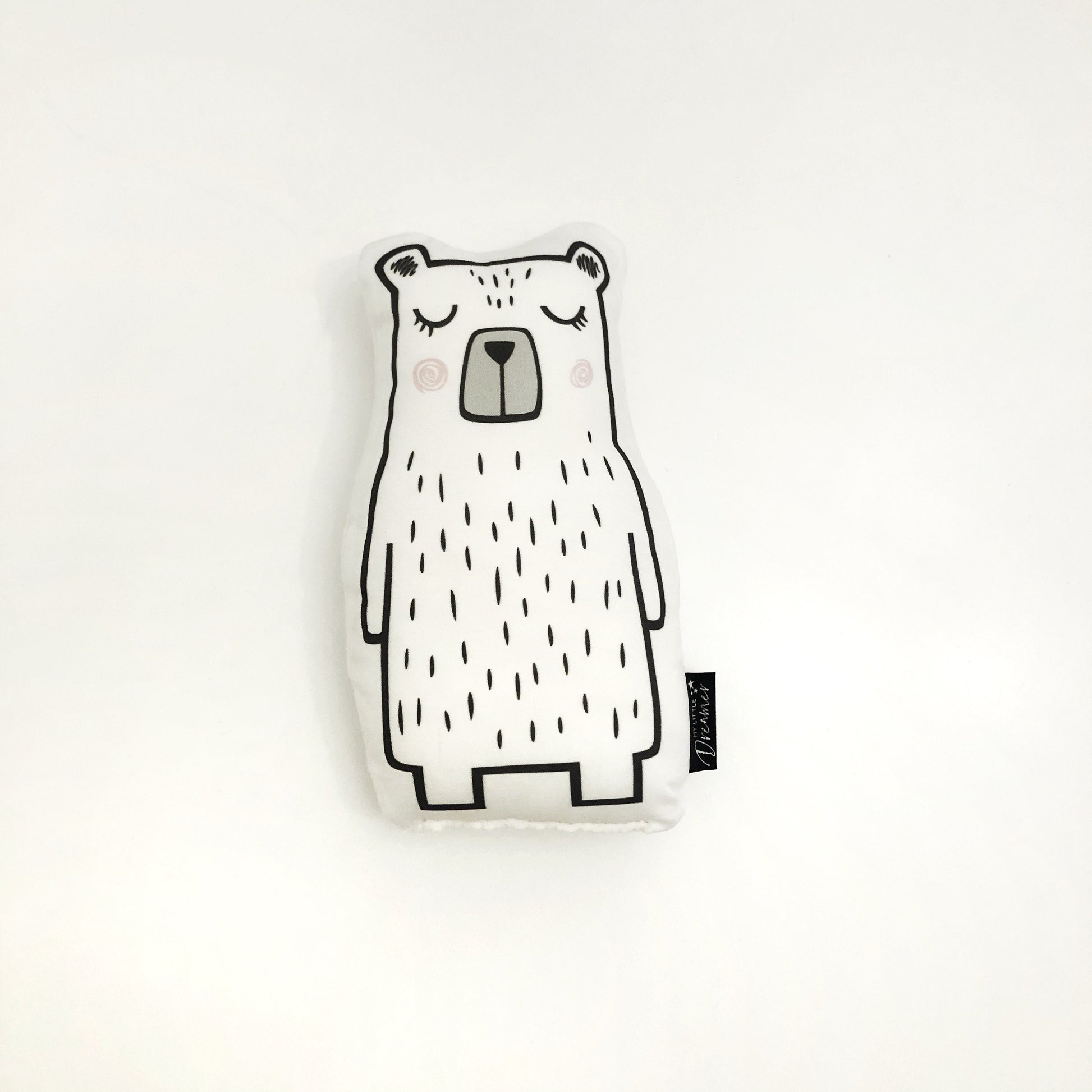Rattle - White Bear - Plush Pillow