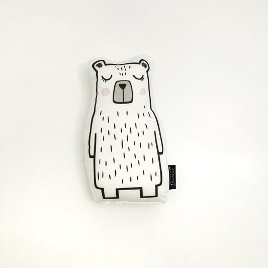 Rattle - White Bear - Plush Pillow