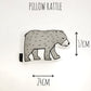 Rattle - Grey Bear - Plush Pillow