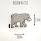 Rattle - Grey Bear - Plush Pillow