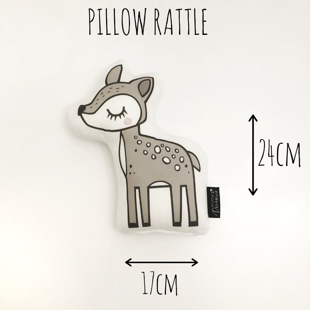 Rattle - Deer - Plush Pillow