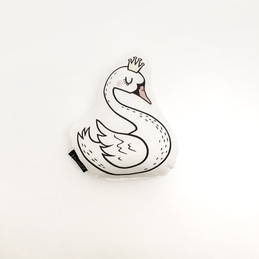 Rattle - Swan - Plush Pillow