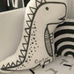 Monochrome Dinosaur - Plush Pillow