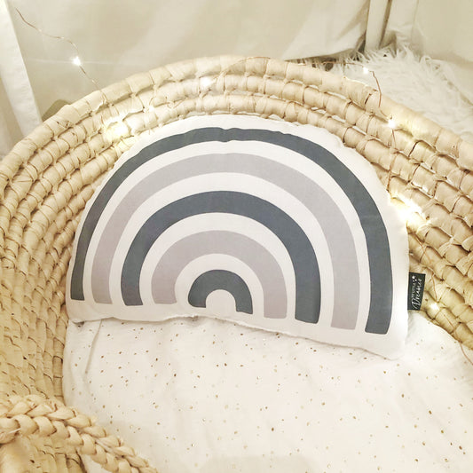 Rainbow Pillow, Navy Blue - Plush Pillow