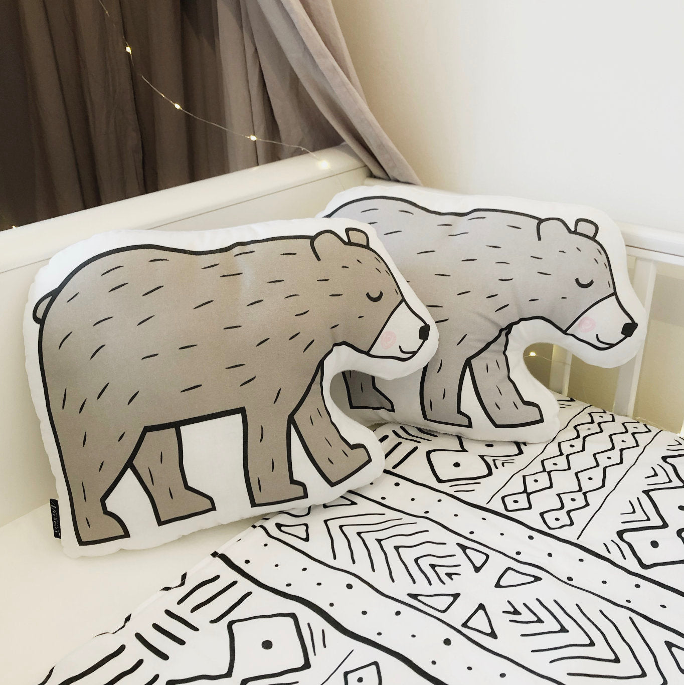Grey or Brown Bear - Plush Pillow
