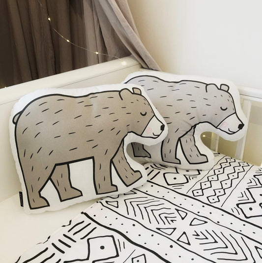Grey or Brown Bear - Plush Pillow