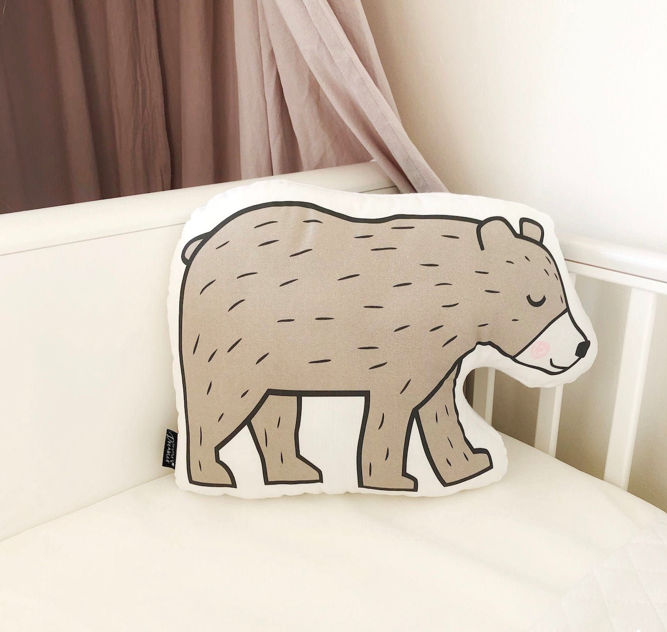Grey or Brown Bear - Plush Pillow