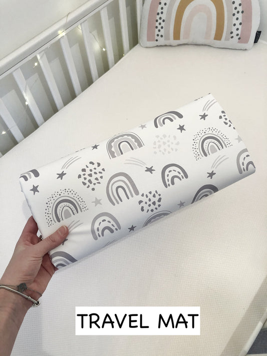Grey Rainbow - Baby Changing Mat