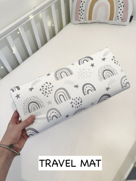 Grey Rainbow - Baby Changing Mat