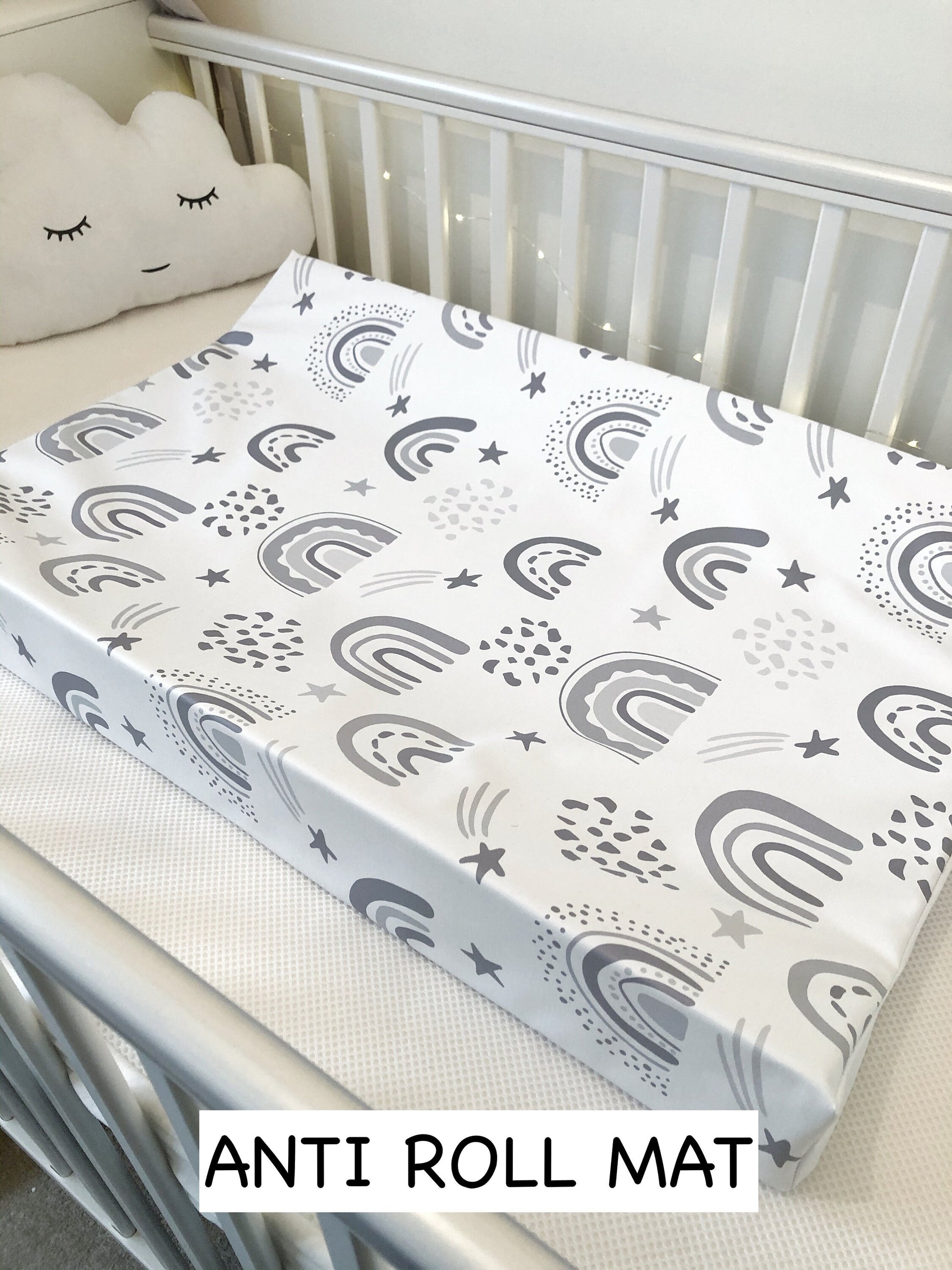 Grey Rainbow - Baby Changing Mat