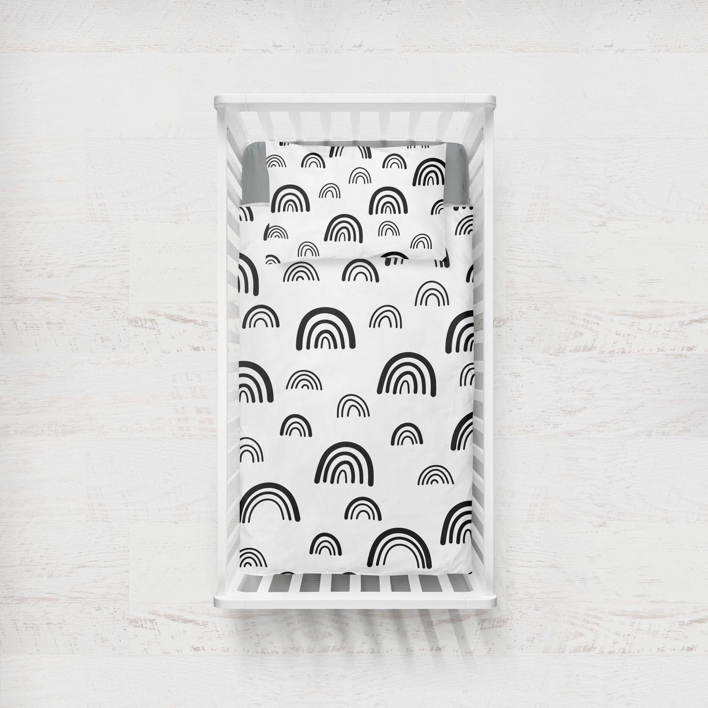Rainbows - Black and White - Bedding