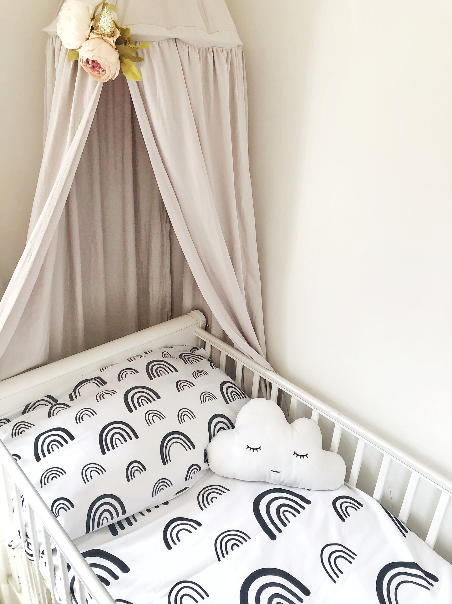 Rainbows - Black and White - Bedding