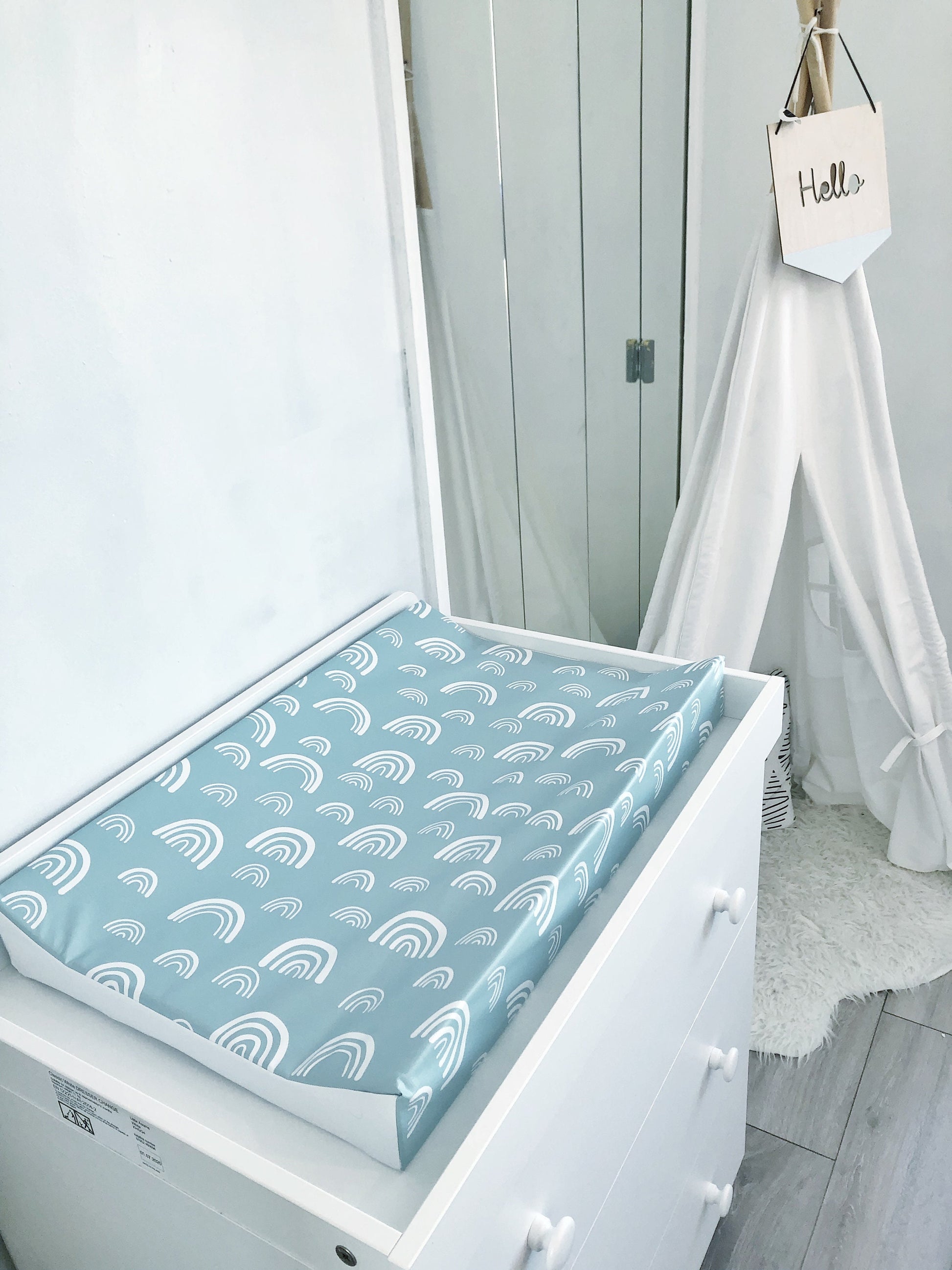 Blue Rainbows - Baby Changing Mat