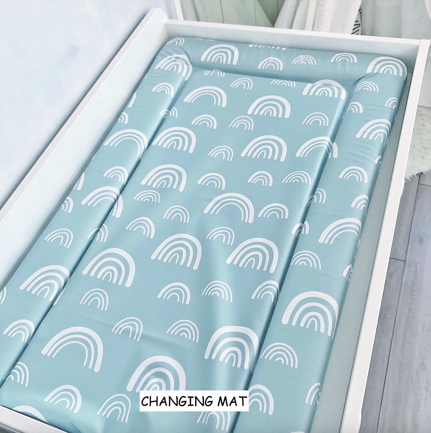 Blue Rainbows - Baby Changing Mat