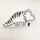 Monochrome Triceratops Dinosaur - Plush Pillow