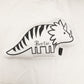 Monochrome Triceratops Dinosaur - Plush Pillow