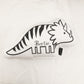 Monochrome Triceratops Dinosaur - Plush Pillow