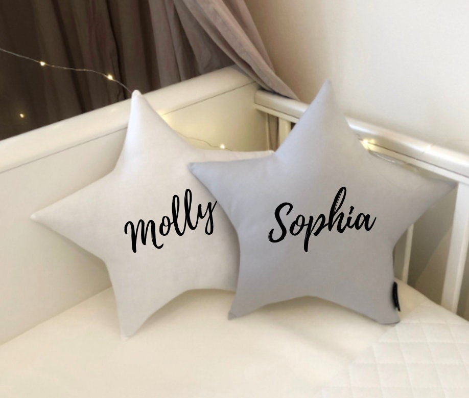 Star, Moon, Cloud (Plain or Personalised) - Plush Pillow