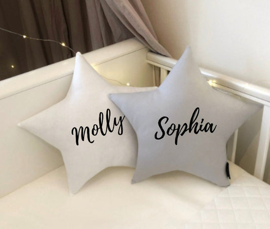 Star, Moon, Cloud (Plain or Personalised) - Plush Pillow