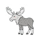 Grey Moose - Plush Pillow