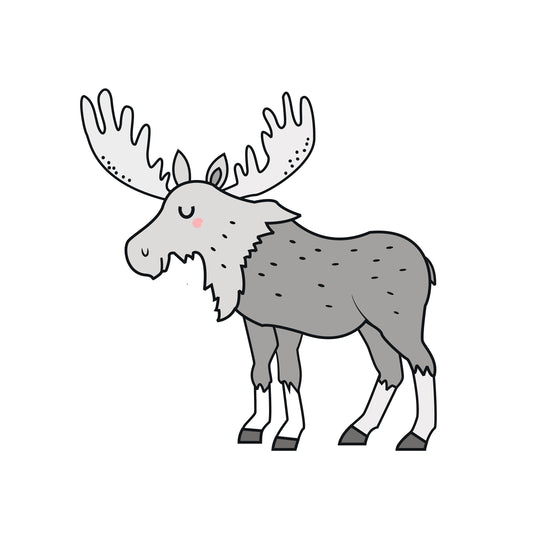 Grey Moose - Plush Pillow