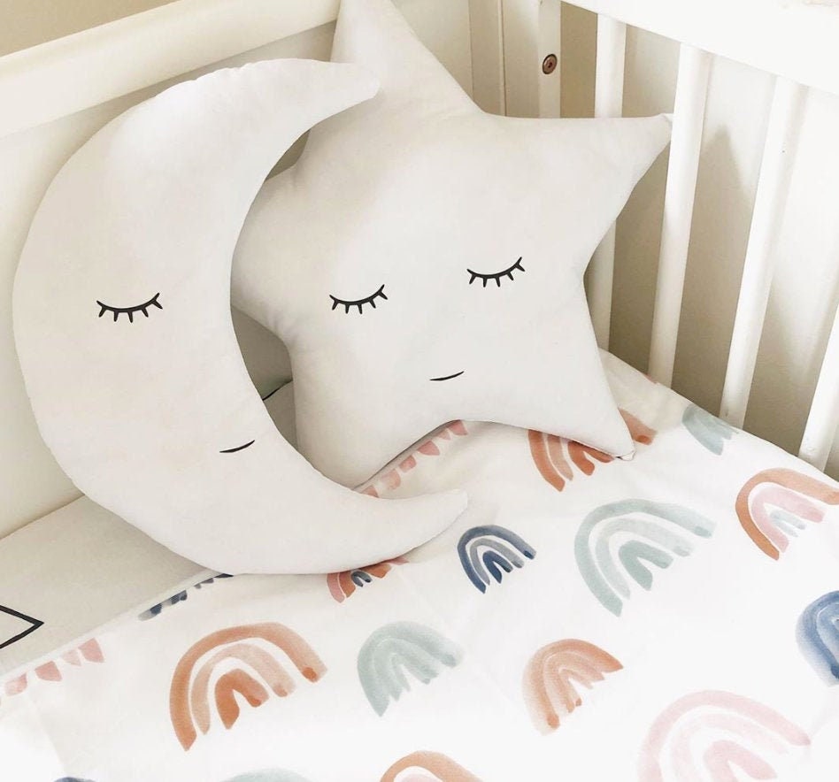 Sleepy Star, Moon, Cloud - Plush Pillow