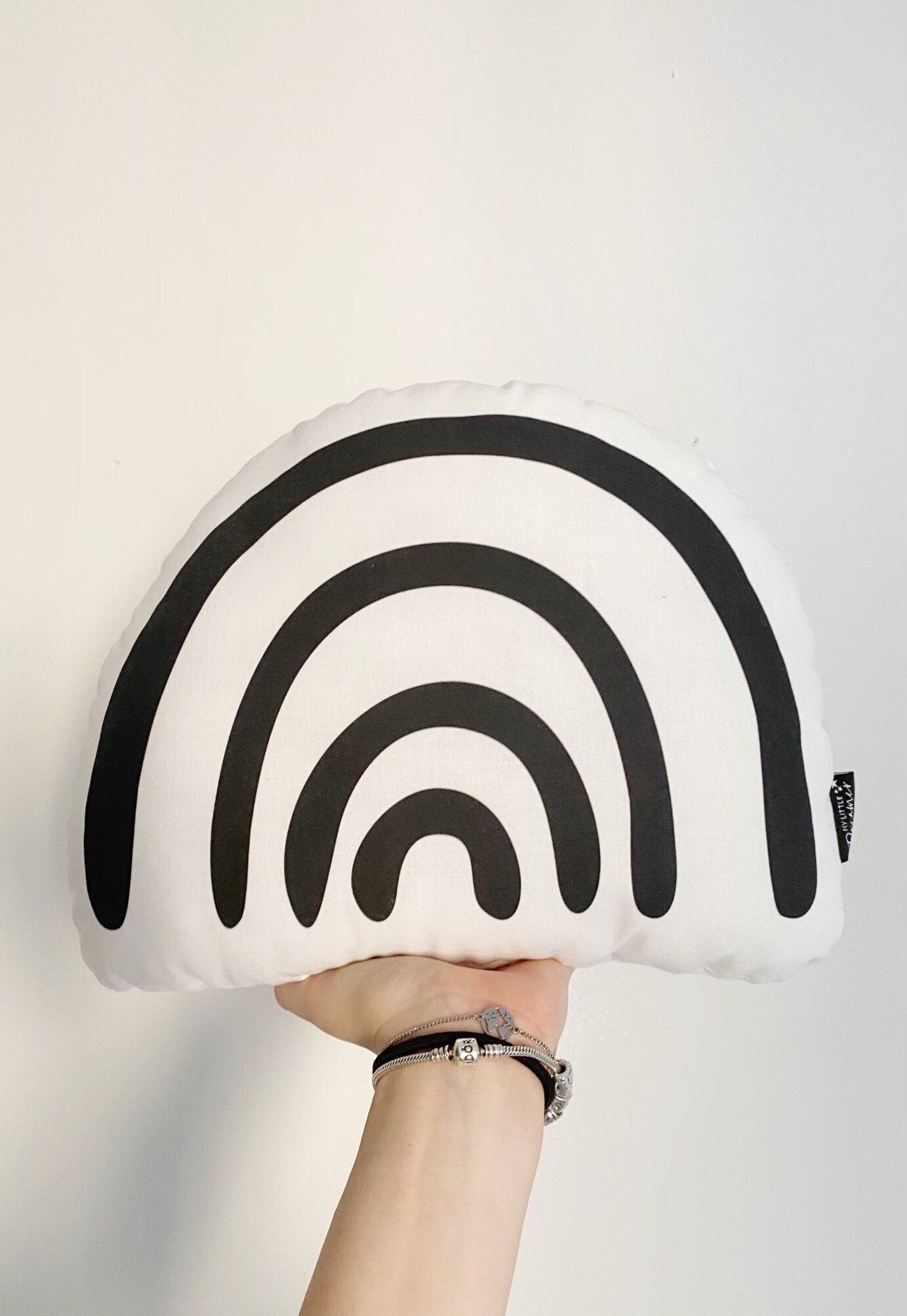 Monochrome Rainbow - Plush Pillow