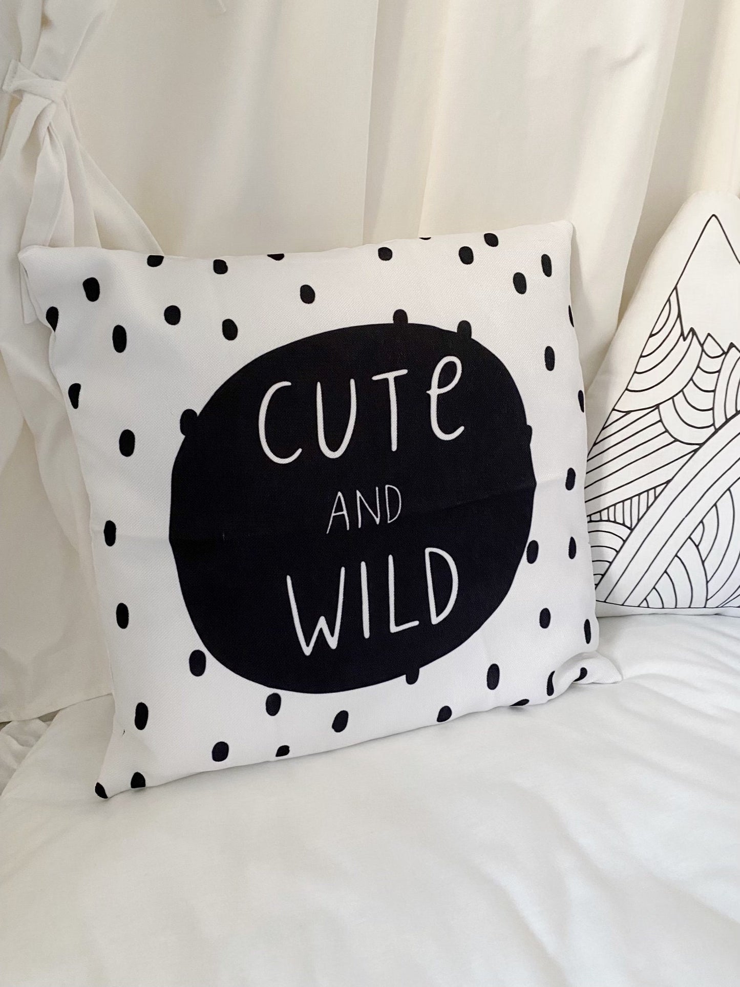 Wild Monochrome - Square Pillow